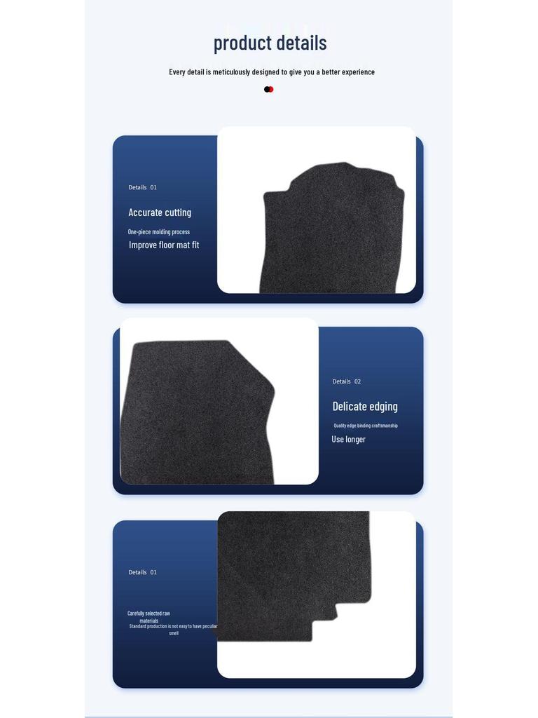 Durable Black Nylon Car Floor Mats for Hongqi E-HS9 (2021-2024)