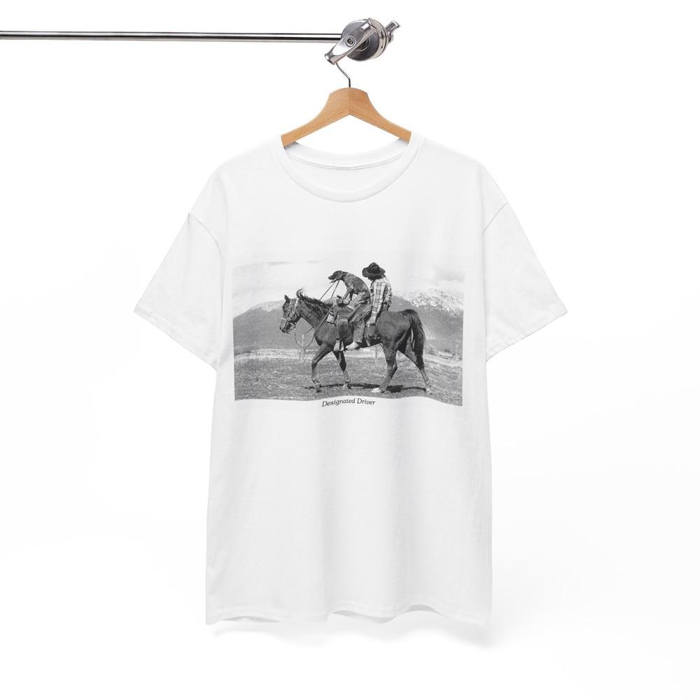 

Designated Driver Tshirt Vintage Graphic Horse And Dog Country Unisex Brand New Unisex T-Shirt XL
