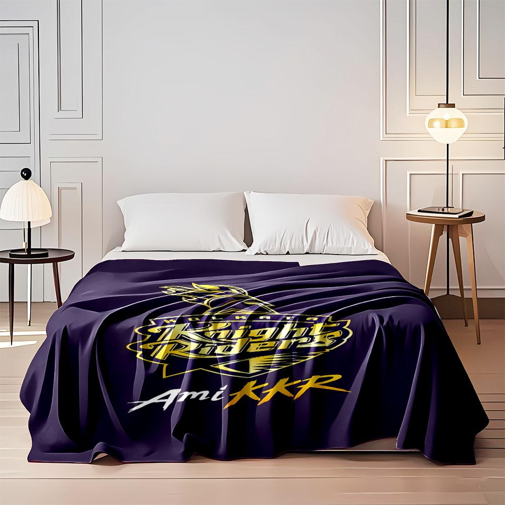 Kolkata Knight Riders Logo Blanket print blanket soft and cozy perfect for the living room bed sofa or a nap,gift
