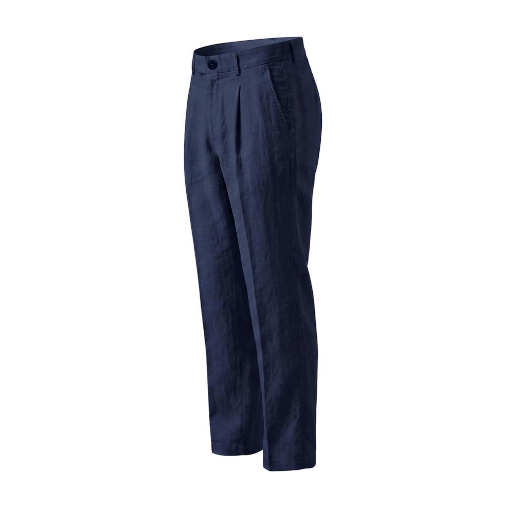 Men's Linen Casual Pants Loose Fit British for Everyday Wear