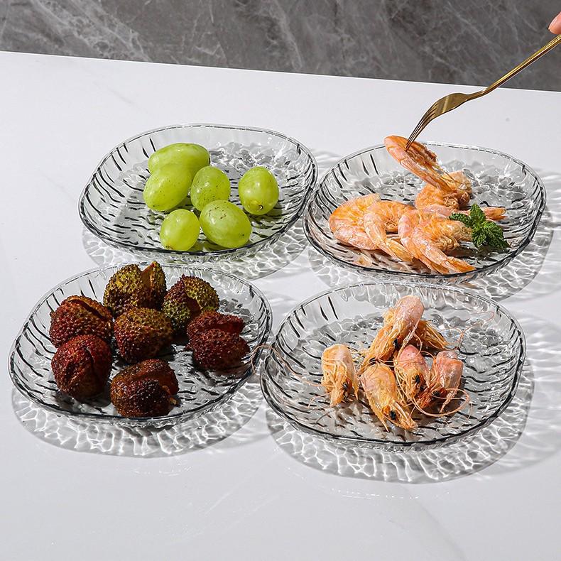 Klare Plastik Knochenspuckschale für Beilagen, Obst und Snacks