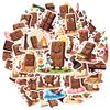 35pcs Chocolate Cookies Candy Sticker Waterproof Graffiti Computer Luggage Self Adhesive Personalized Stickers