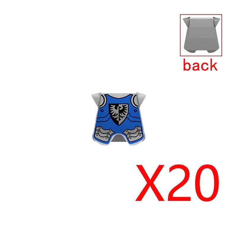 Military Building Blocks Solider Figures Medieval Crusaders Jerusalem Black Hawk Red Lion Knights Accessories Flags Vest MOC