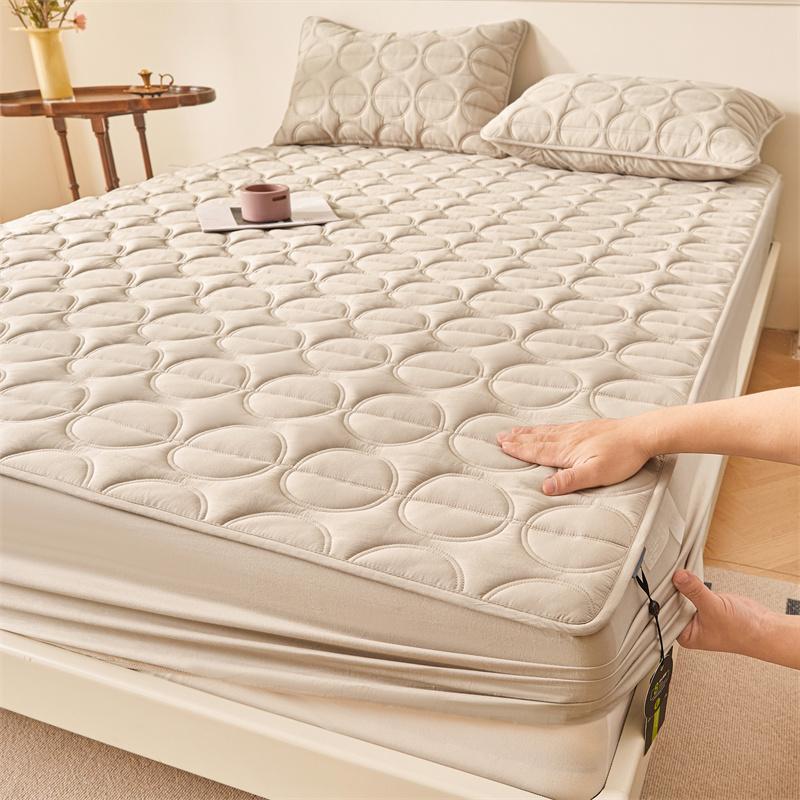 

Утолщенные хлопковые двуспальные простыни, современная простыня, эластичная простыня на резинке, защитный чехол для матраса, простыня класса А only 2pcs pillowcase