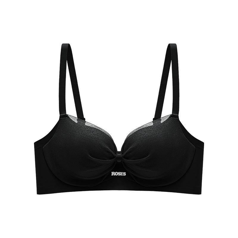 Women's Push-Up Bra: Wire-Free, Side Support, Thickened for Small Chest, Enhances Size, Prevents Sagging