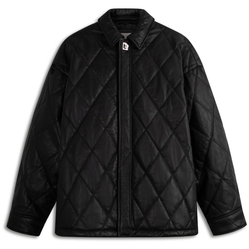 

Calvin Klein Повседневная куртка из стеганого хлопка из овчины для поездок на работу Мужская куртка Космически-черный 40401MF L