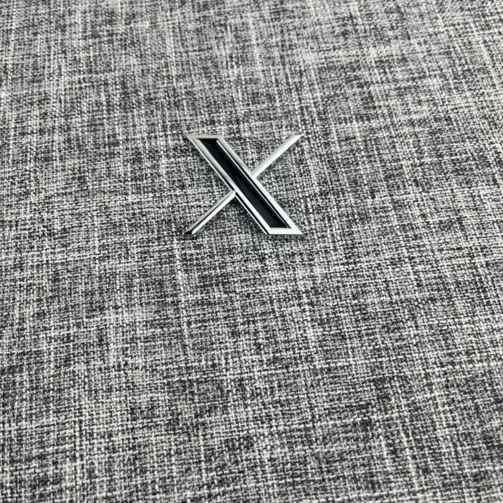 Car motorcycle electric car personalized DIY metal modification X letter labeling body side label tail label fuel tank cover labeling