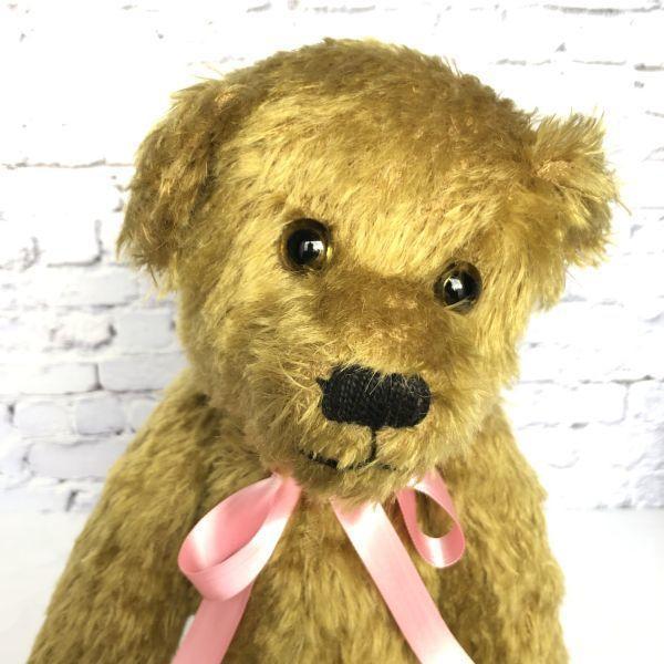 [USED] OOAK Teddy Bear with Glass Eyes by Hippie Coco, UK 1