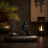Desktop Anubis Sculpture Figurine, 3D Printed Egyptian God Statue Meditating with Heart Decor Hands, Mythical Desk for Home Office, Collectible