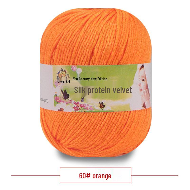 Silk Protein Baby Milk Cotton Yarn for Infant Sweaters, Hats, Shoes, Doll Crochet, and DIY Knitting Projects