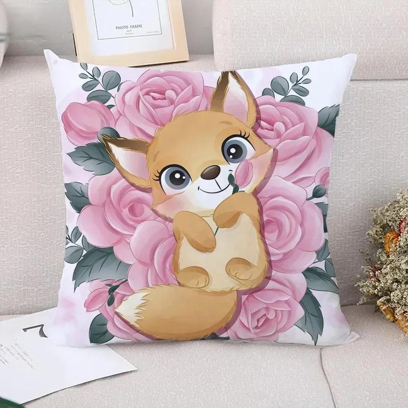 Cute Dog Panda Throw Pillow Covers Decorative Sofa Cushions Children's Cushion Cover Pillowcase for Living Room Couch Pillows