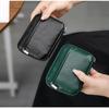 Minimalist Leather Key Organizer Pouch with Multiple Compartments Zipper Closure Slim Key Holder for Business Travel Gift