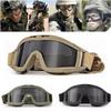 Nuovi Occhiali Tattici Airsoft 3 Lenti Antivento Antipolvere Tiro Motocross Moto Alpinismo Occhiali Protezione Sicura CS
