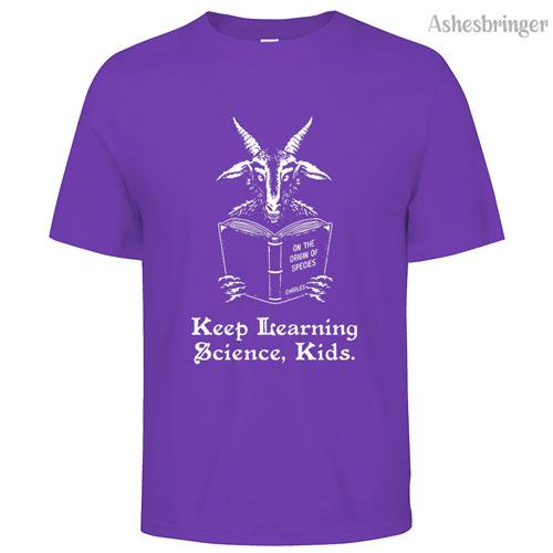 

Keep Learning Science Kids Graphic Funny T Shirt on Unisex Street Casual Style Tee for Men and Women M