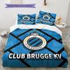 Club Brugge KV Pattern Bedding,Quilt Set Quilt Cover Pillowcase Home Birthday Gift(1 * Duvet Cover + 2 * Pillowcase, Without Core)