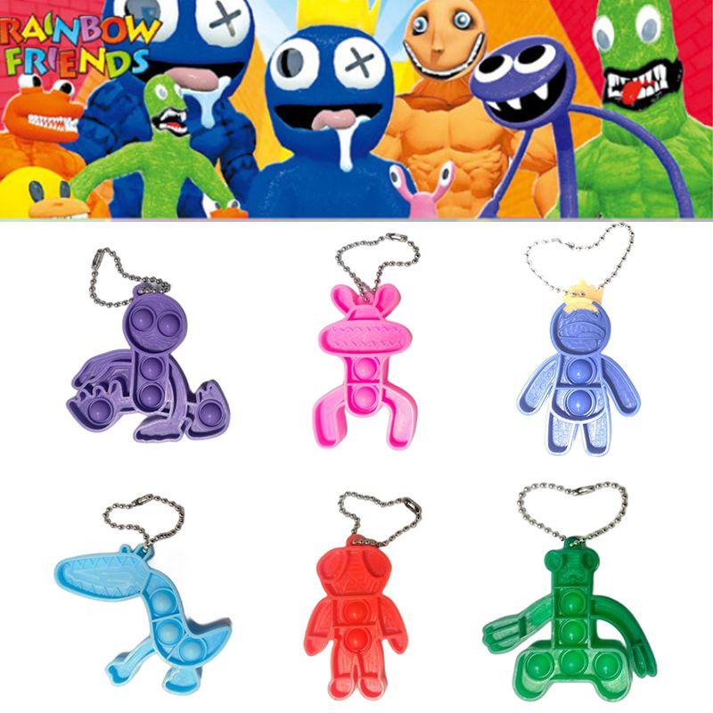 Roblox Rainbow Friends Keychain High Quality Silicone Bag Pendant Doll For Kids Xmas Gifts