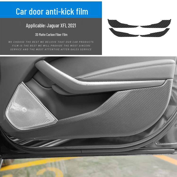 Jaguar XFL 2021 Interior Carbon Fiber Anti-Kick Sticker - Damage-Free Replacement