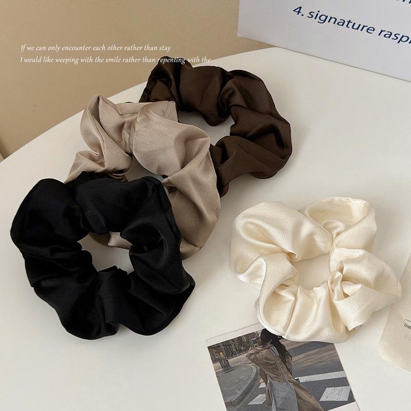 Silk Satin Hair Tie for Women - High-End Retro Bun and Hairstyle Elastic Band