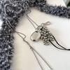 Blogger-Style Water Bottle Pendant Necklace with Safety Buckle - Minimalist Metal Chain for Women