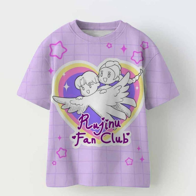 Summer Fashion Women's T-shirt Anime Demon Hunters Print Kids Girl Daily Casual Pullover Women's Top Tees Clothing