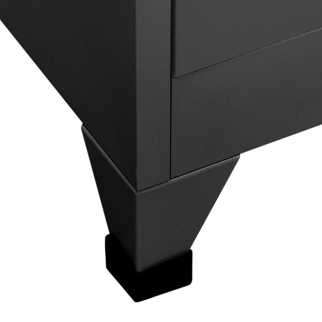 Vidaxl Lockable Cabinet, Anthracite, 90X45X180 Cm, Steel