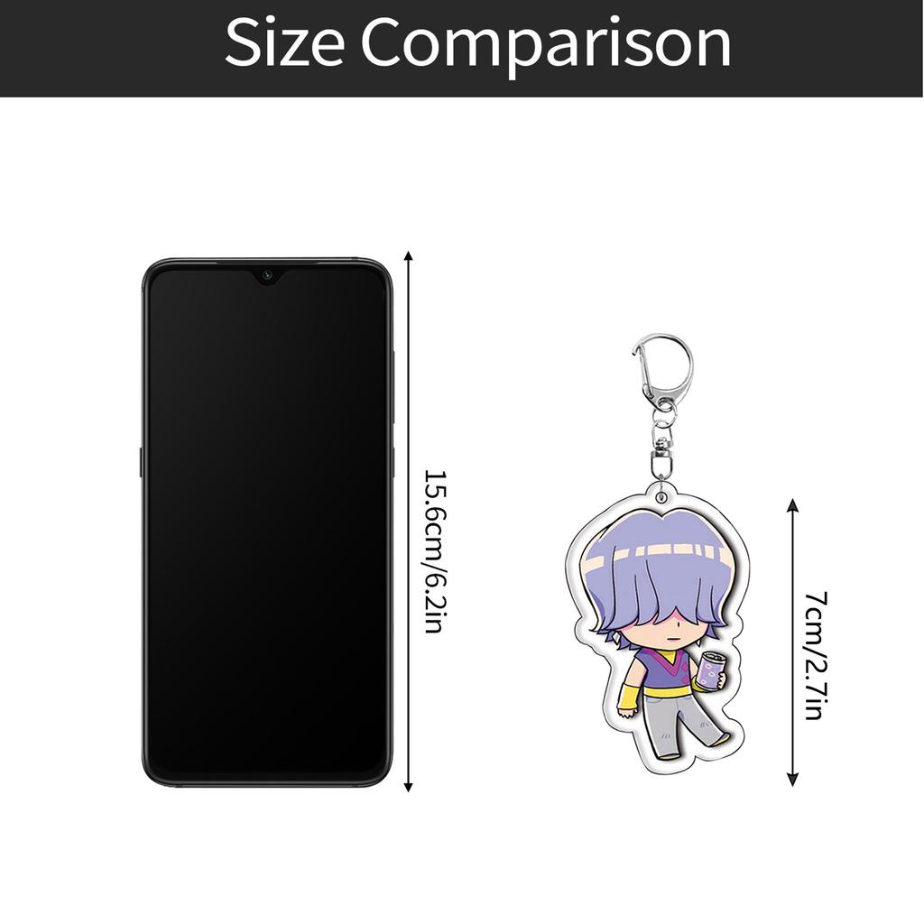 2d Acrylic Compass Support Stick Rocking Music Keychain Pendant Accessory