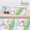 For Motorola Moto E14 4G/G04 4G/G04s 4G/G24 4G Case with Ring Kickstand Marble Pattern Electroplating TPU Back Cover
