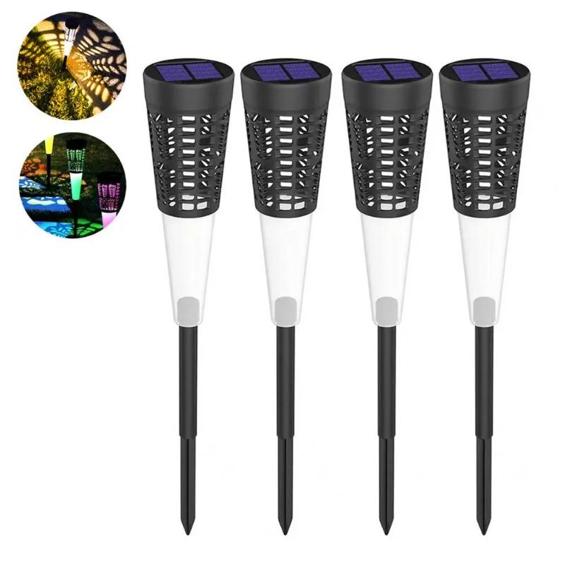 

4/6Pcs Solar Garden Light Lawn Lamp IP65 Waterproof No Wiring Required Flashing Color Changing LED Solar Outdoor Light Christmas Decorations Warm & Colorful 4pcs