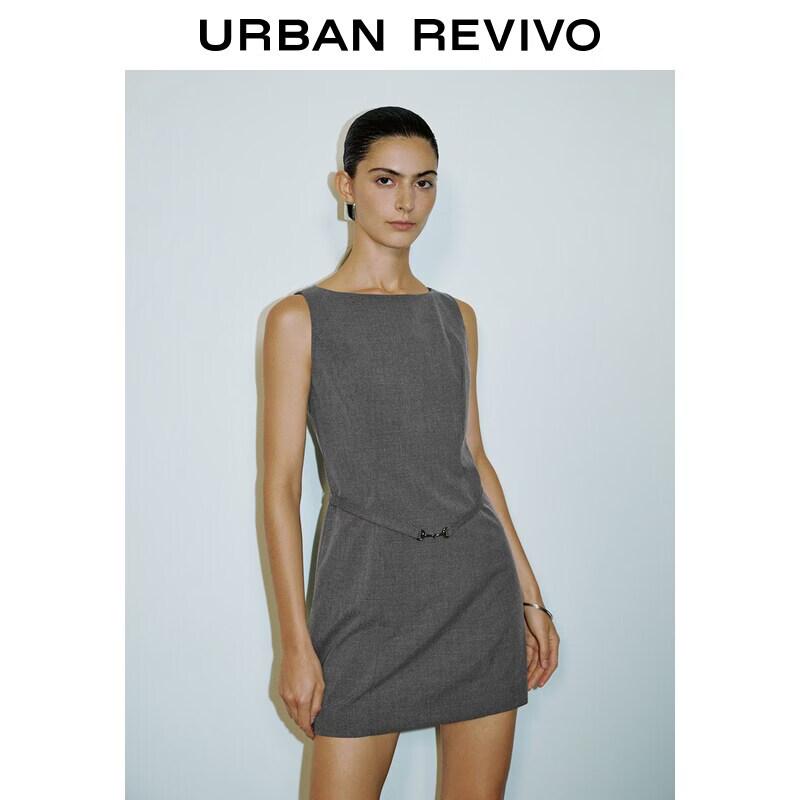 

UR2026 Women s Belted Straight Mini Dress XL