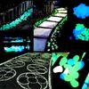 100Pcs Glow In The Dark Pebbles - Resin Luminous Stones Glow Garden Pebbles, Outdoor Indoor DIY Glow Decor Stone Ornament