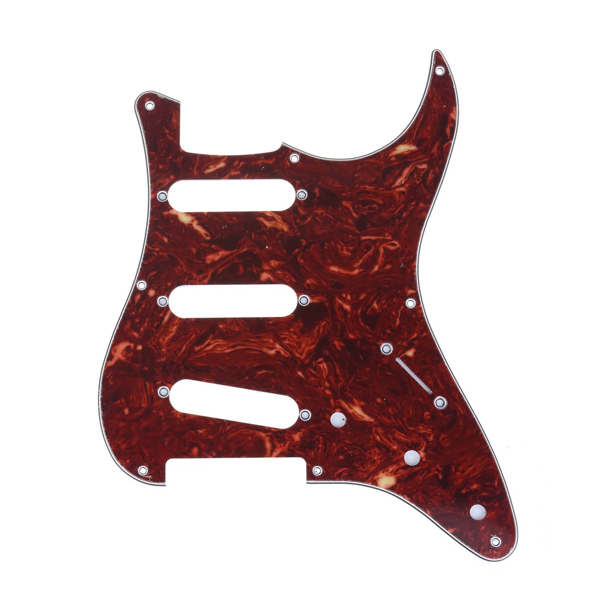 

Musiclily Pro 8-Hole Japanese-Made Pickguard for Fender Japan 57 Stratocaster, 4-Ply Brown Tortoiseshell
