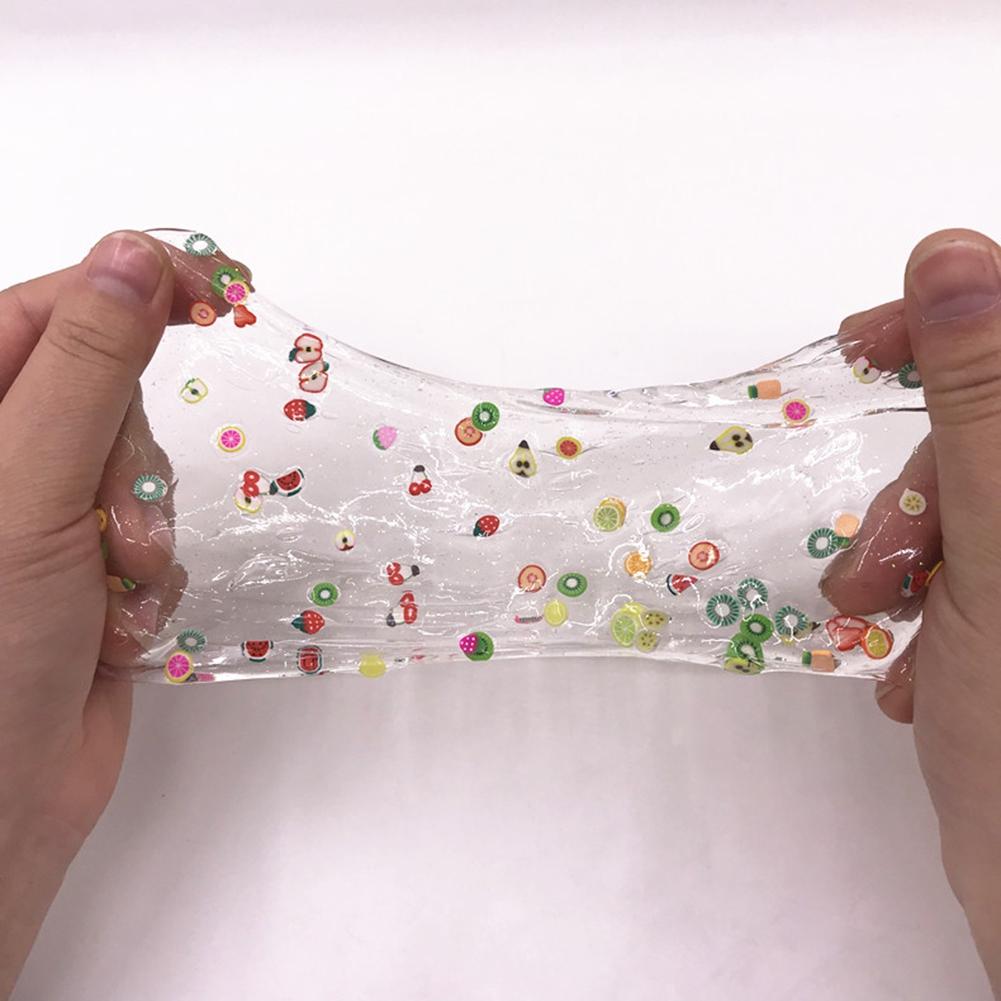 Colorful Soft Slime Fruit Slices Scented - Stress Relief Toy for Adults and Kids