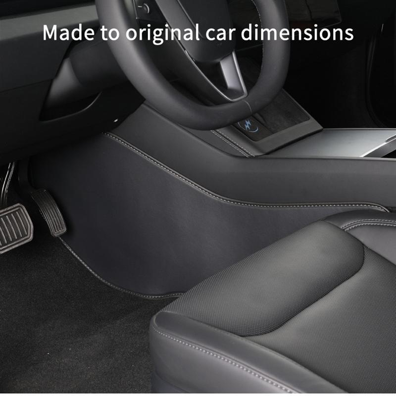 Leather Side Defense Anti-kick Pads For Tesla Model 3 Highland Central Control Anti-dirty Protective Foot Pad Car Accessories