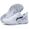 Li-Ning Synthetic Leather Comfortable Versatile Non-Slip Wear-Resistant Low-Top Badminton Shoes Unisex Sneaker White Black AYTU025-1