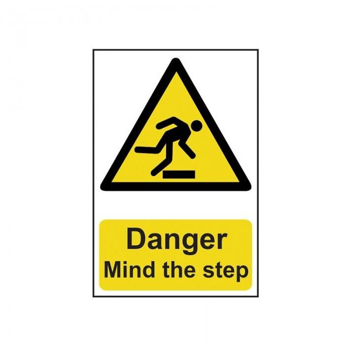 Scan Danger Mind The Step - Pvc Sign 200 X 300mm