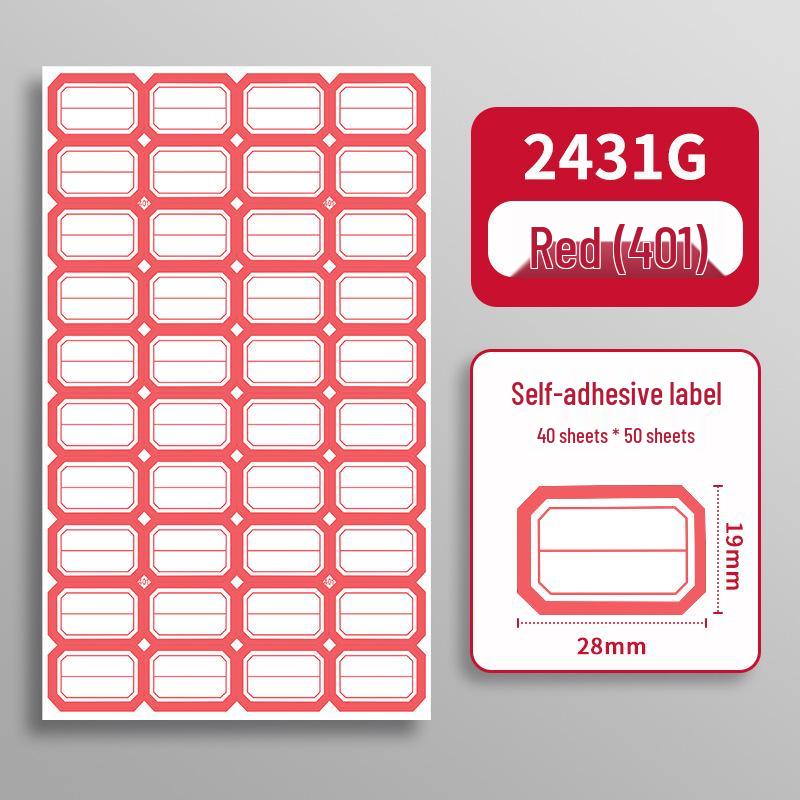 Self-Adhesive Name & Classification Label Stickers - 50 Sheets, Office Blank Handwritten Labels