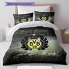 Borussia Custom Name Pattern Bedding,Quilt Set Quilt Cover Pillowcase Home Birthday Gift(1 * Duvet Cover + 2 * Pillowcase, Without Core)