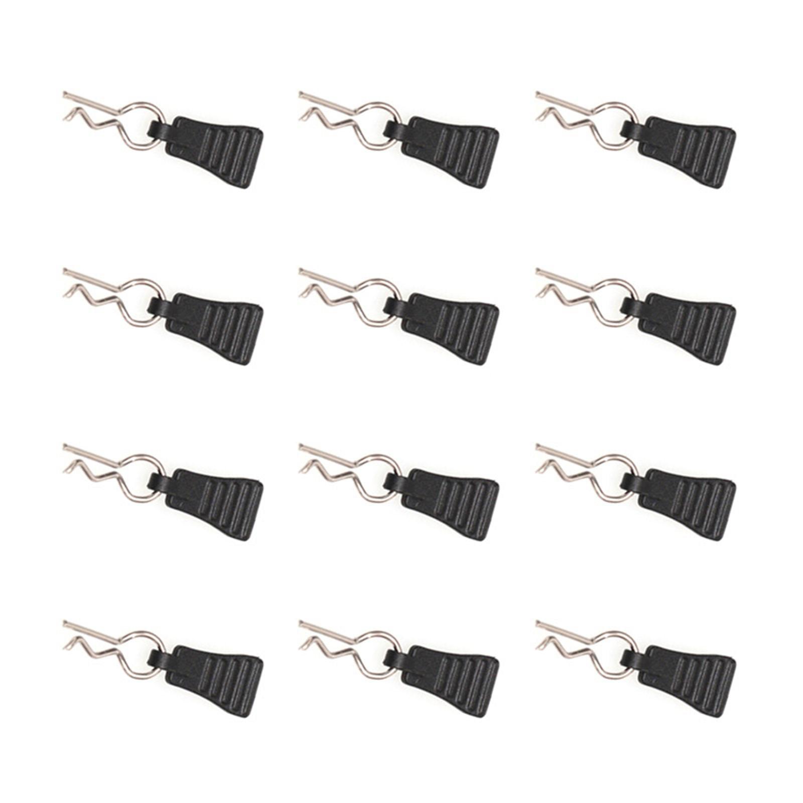 

Pack of 4/8/12 Metal R Type Body Shell Fixing Clip Secure Fastening Pin for 1/12 Scale Remote Control Car Shells 12
