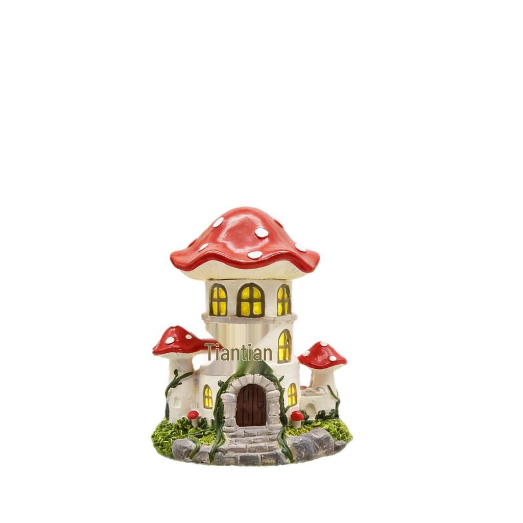 Grensoverschrijdende Hars Paddenstoel Hoge Ornamenten voor Kamer, Bureau & Buiten Tuin Decoratie