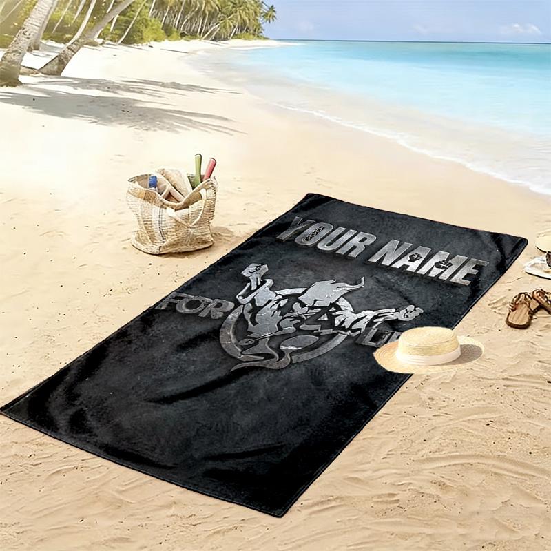 Name Custom Thunderdome Print Beach Towel, Large Soft Quick Dry Towel for Beach Camping Swimming