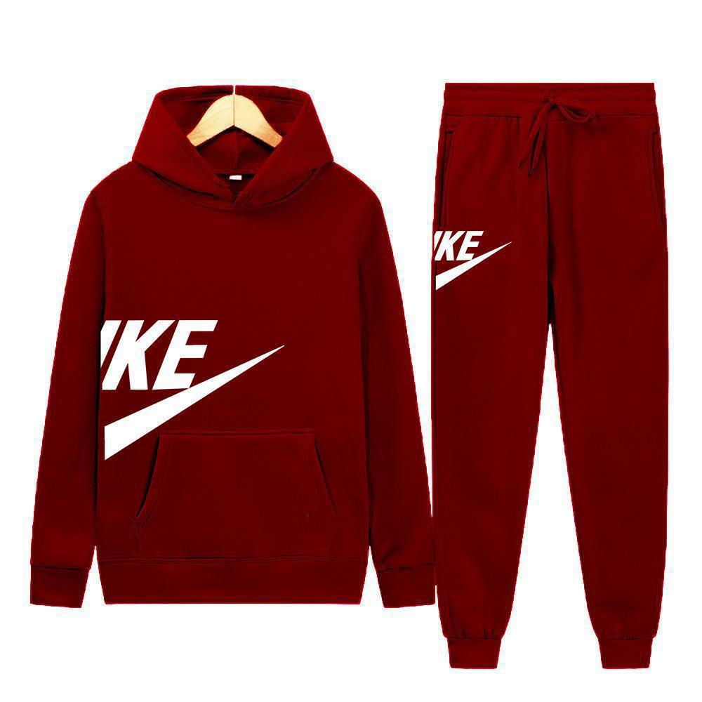 Herren Mode Hoodie Set: Herbst-Winter-Print, Lässiges Fitness-Sweatshirt im europäischen amerikanischen Stil