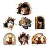 Yousheng 3D Mouse Wall Decal Realistic Rat Hole PVC Sticker with 3D Effect for Laptops Cars Furniture Bedroom Wall Decoration