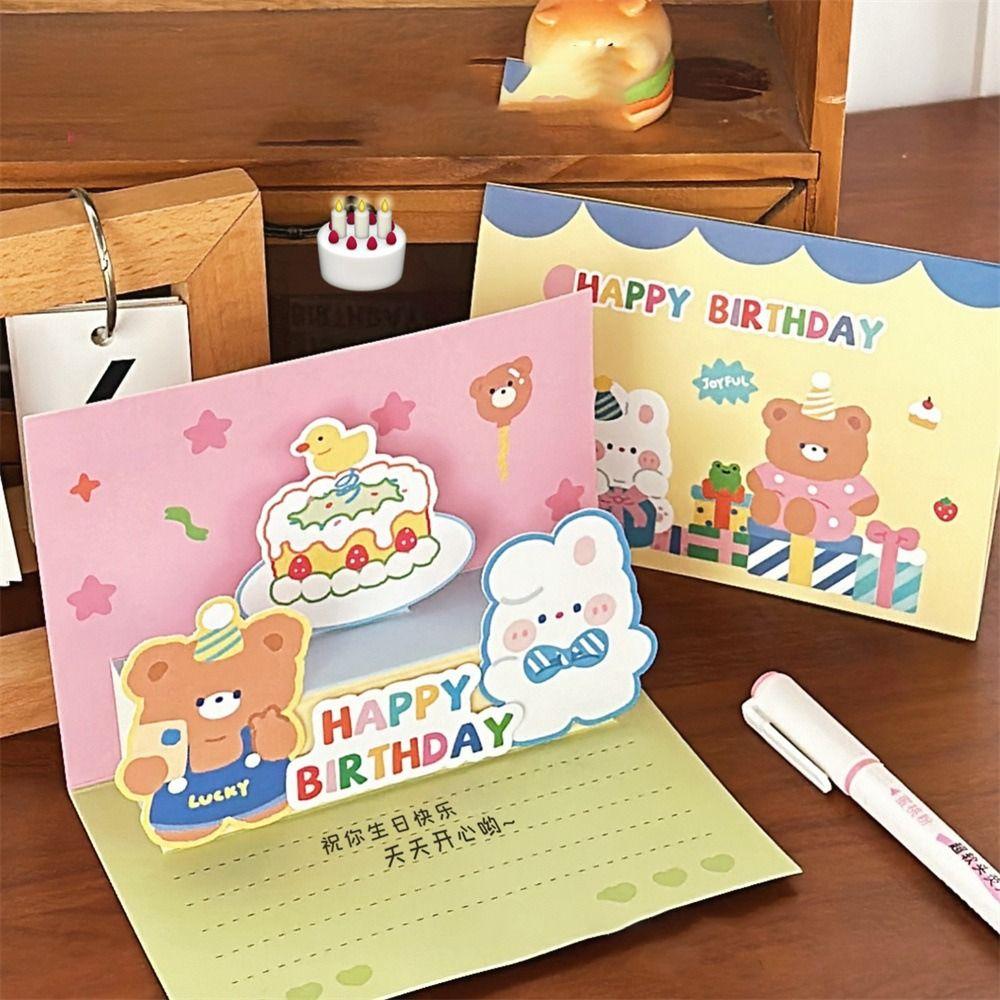 

DIY Greeting Card Ins Style Gift Card Portable Folding Postcard Friend style 3