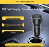 PISEN PD30W Dual-Port Mini Car Charger with Fast Charging USB Plug