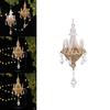 Acrylic Christmas Tree Pendant With Gold Crystal Effect For Holiday Decor