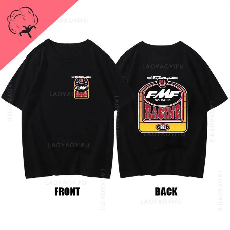 Rennsport Auspuff Ama Motocross T-Shirt Rundhals Mode Kleidung Motorrad Schweißabsorbierend Atmungsaktiv T-Shirt Unisex