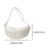 Women Dumpling Crossbody Bag PU Leather Half Moon Everyday Purse Large Capacity Retro Satchel Bag Female Commute Bag