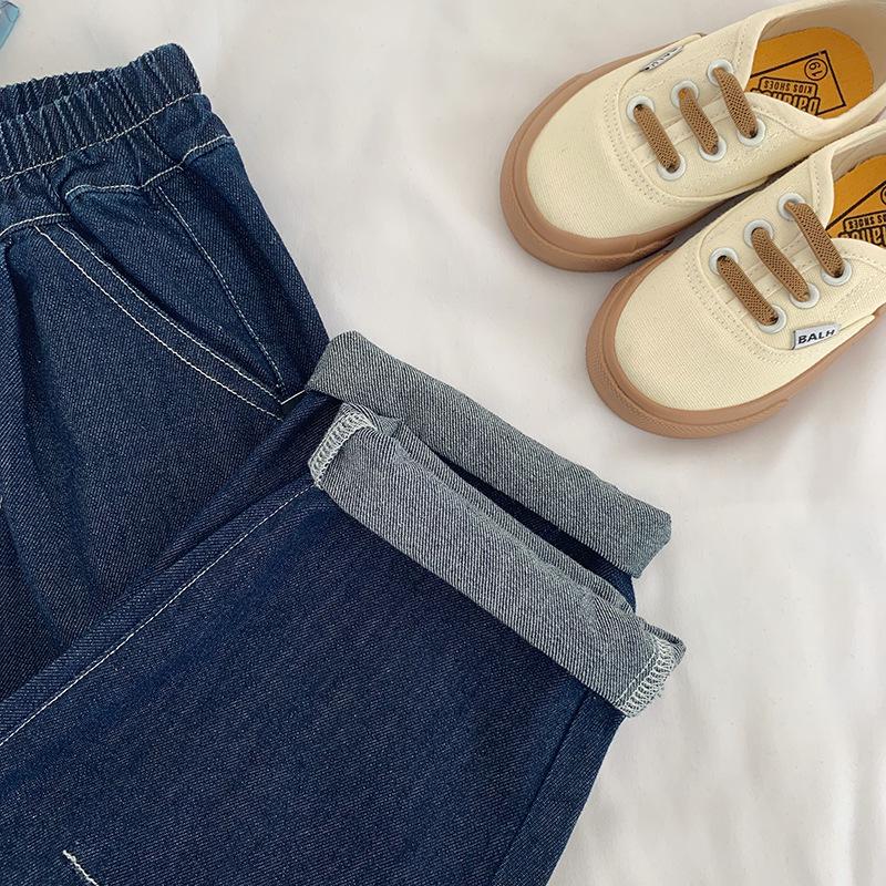 Boys' Autumn Loose Fit Breathable Denim Pants - Casual Versatile Street Style