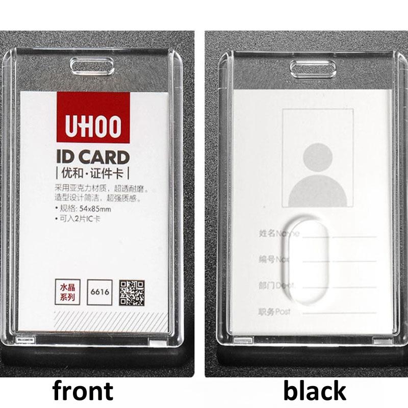 Acrylic Transparent Id Card Holder Name Tag Holder For Employee Worker Office Meeting Company School Students Bus Card Holders