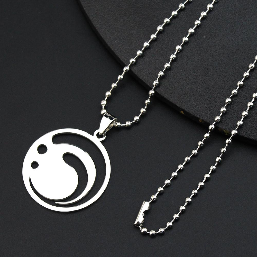 Genshin Impact Pendant Necklace Teen Cute Anime Cartoon Ghost Stainless Steel Necklace for Men Women Jewelry Accessories Gift